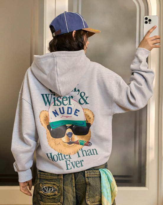 hot hoodie grey melange